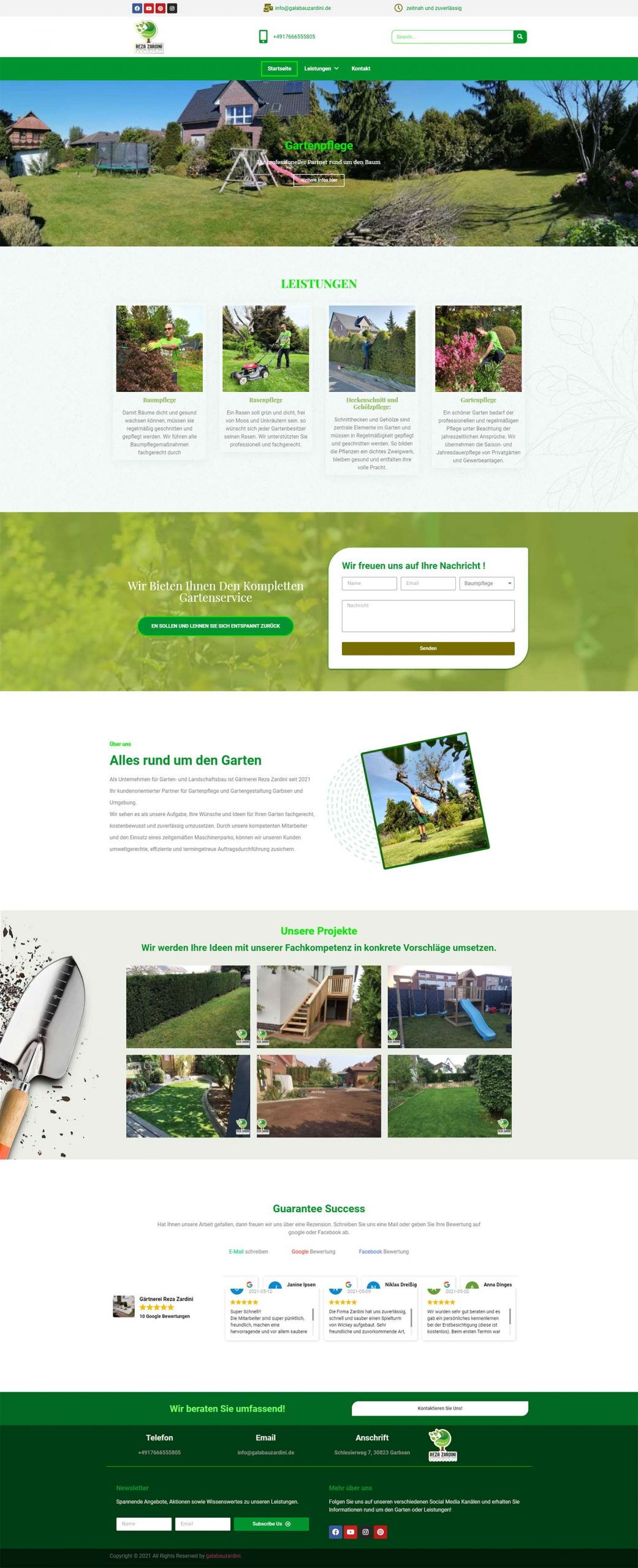 سایت شرکتی خدمات باغداری در آلمان